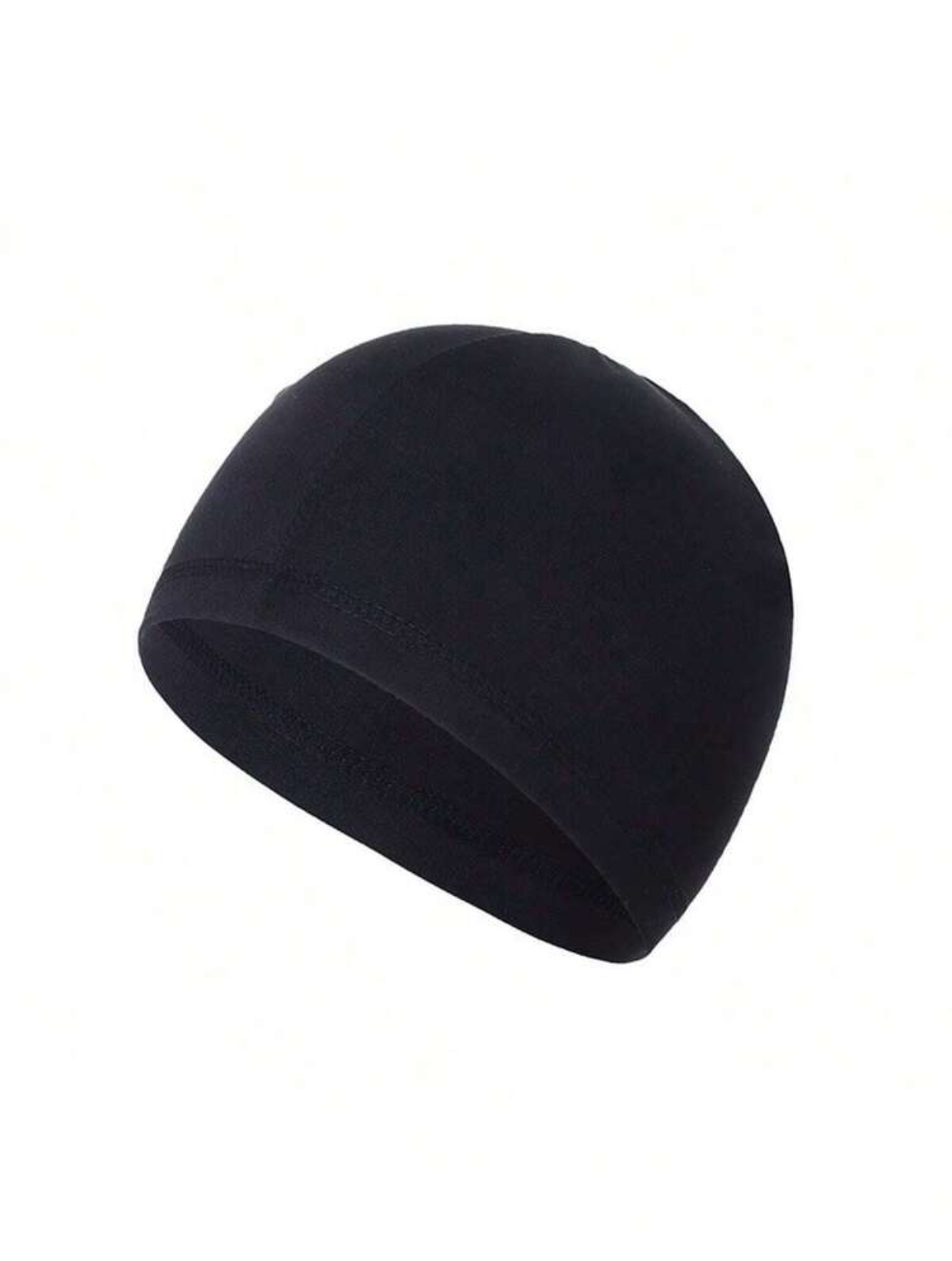Premium Plain Black Helmet Liner Beanie Compression Skull Cap for Cycling and Sports