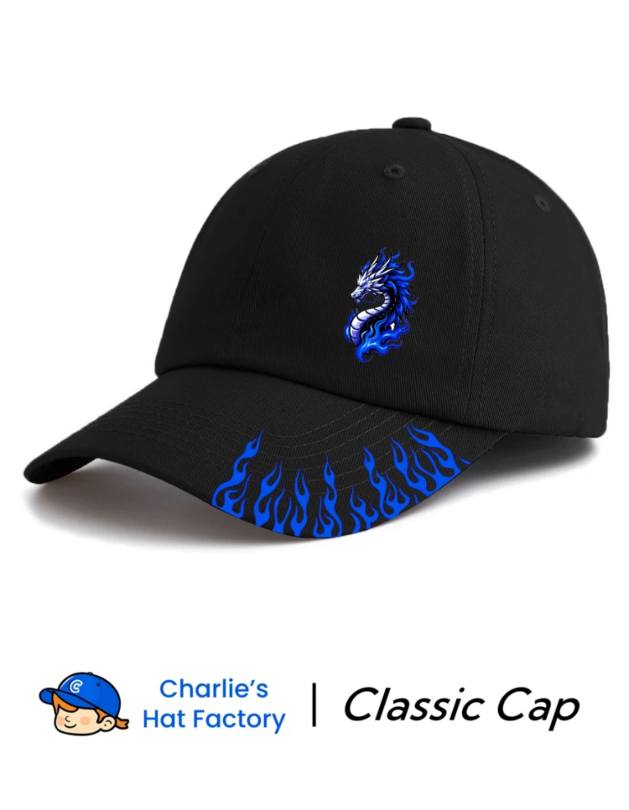 Howling Wolf Tribal Tattoo Graphic Beige Dad Hat - Charlie's Hat Factory Classic Cap 2