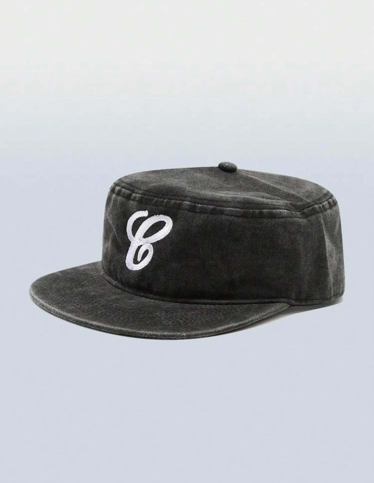 Men's Urban Camouflage Flat Brim Military Style Cap with Cursive 'C' Logo Embroidery 2