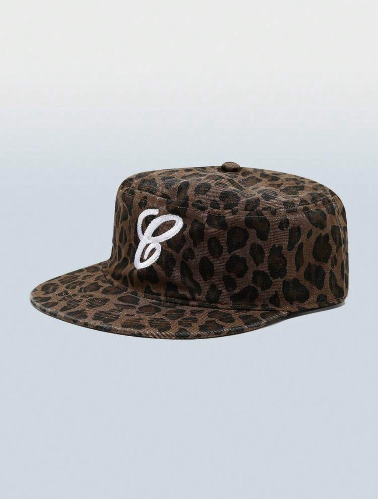 Men's Urban Camouflage Flat Brim Military Style Cap with Cursive 'C' Logo Embroidery 3
