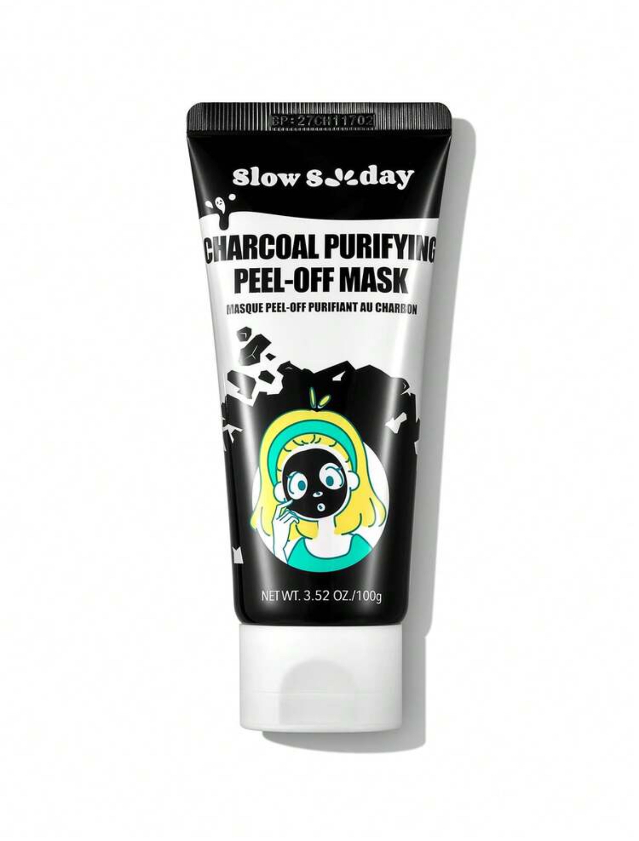 Slow Sunday Charcoal Purifying Peel-Off Mask Deep Pore Cleansing and Blackhead Removal Exfoliating Detox Facial Cream (Net Wt. 3.52 oz / 100g Tube) 3
