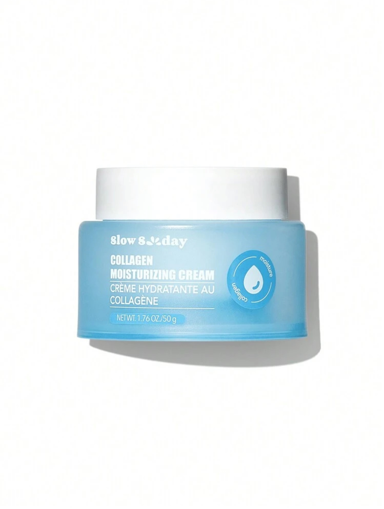 Slow Sunday Collagen Moisturizing Cream Skin Firming and Elasticity Boosting Paraben-Free Glossy Finish Regenerating Facial Moisturizer (Net Wt. 1.76 oz / 50g Tub)
