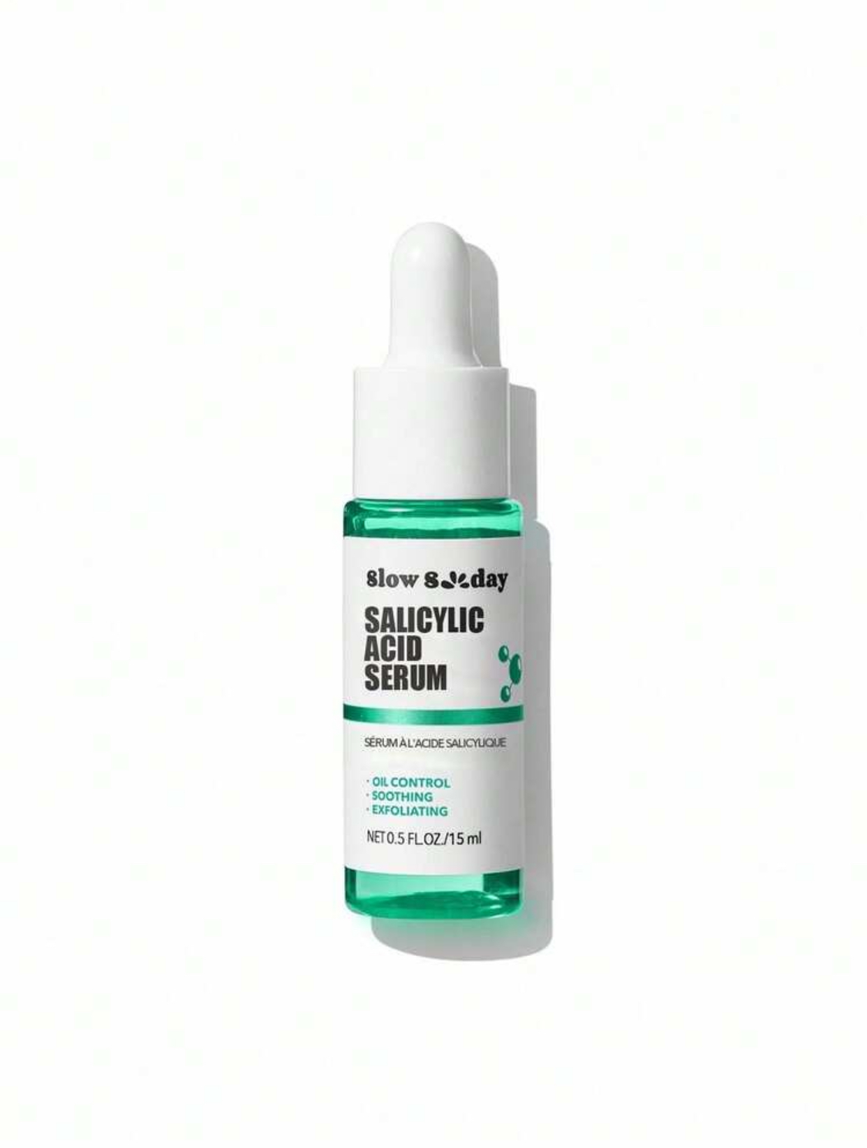 Slow Sunday Salicylic Acid Serum Concentrated Sebum Control Soothing and Exfoliating Clear Texture Facial Treatment (Net Wt. 0.5 FL. OZ. / 15ml Dropper Bottle)