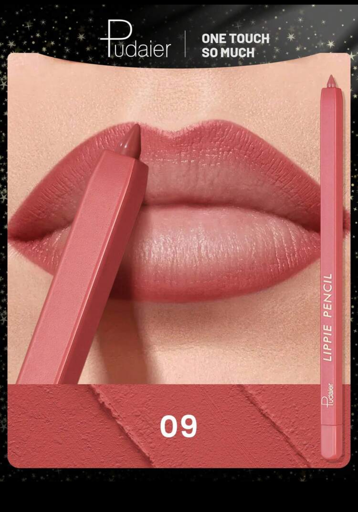 Pudaier Lippie Pencil High-Pigment Velvet Matte Waterproof Defined Lip Liner Pen – Shade 11 Deep Cocoa Brown 3