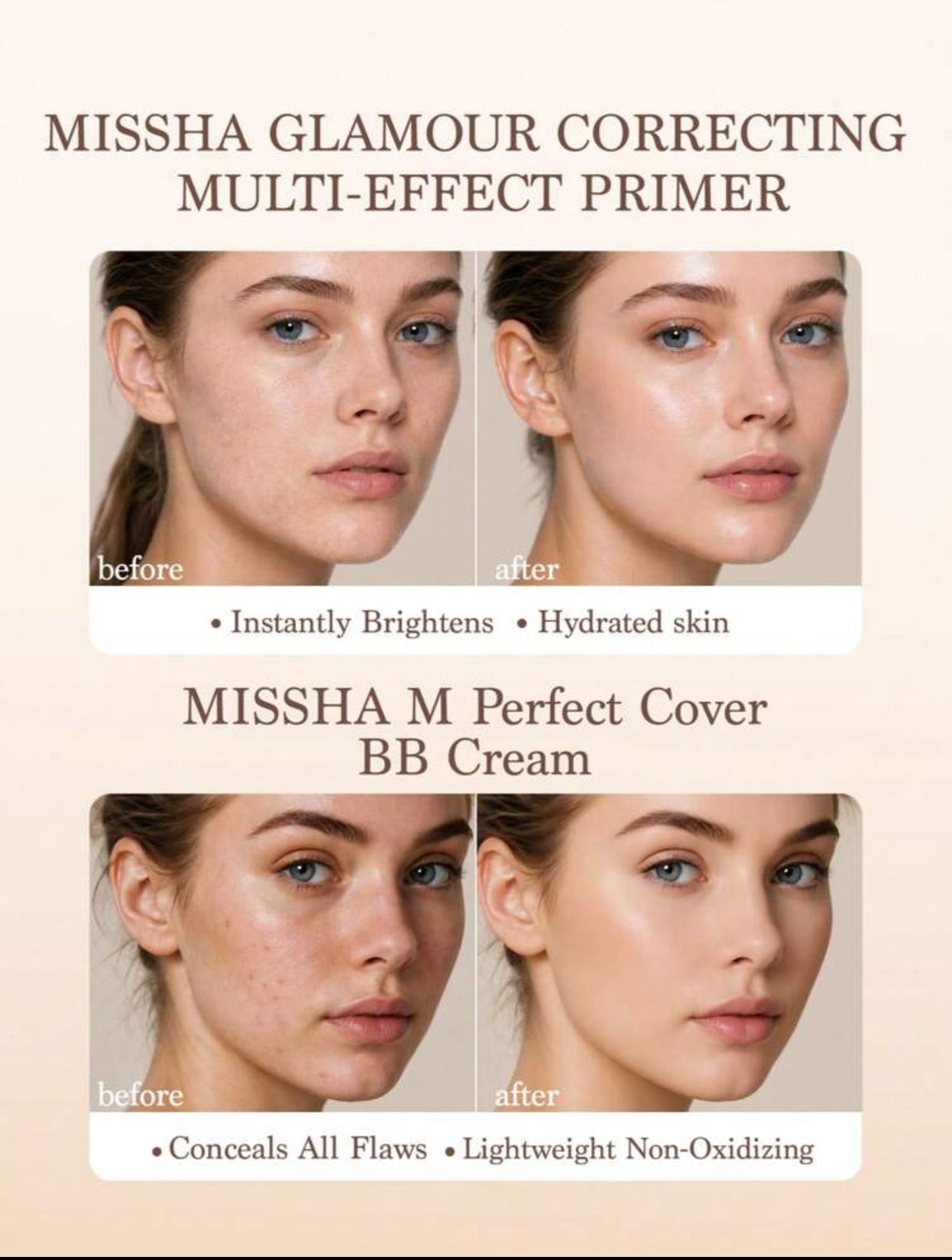 MISSHA Perfect Cover BB Cream & Primer One Step Combo Complexion Set – Shade No.23 3
