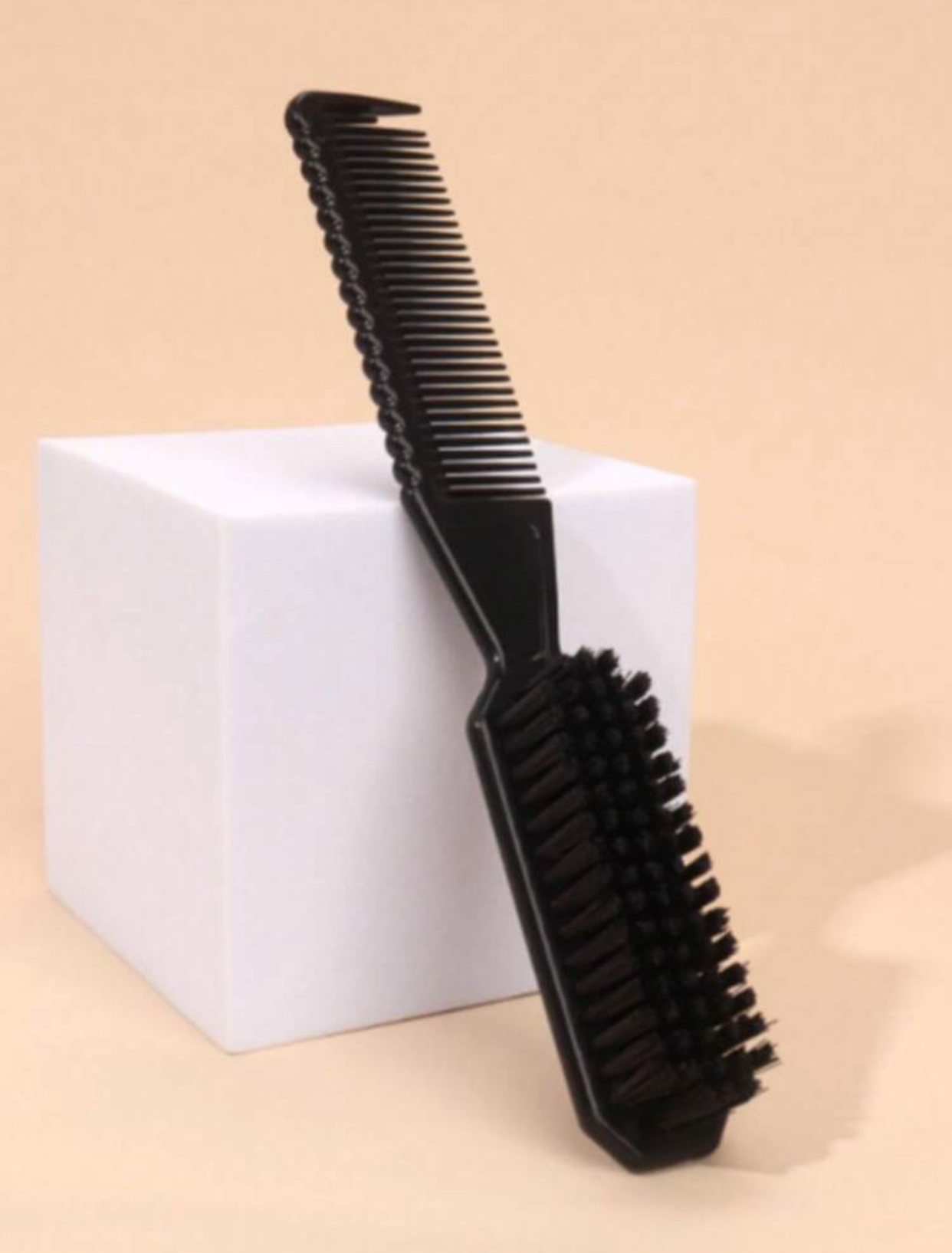Professional Double-Sided Edge Control Brush and Smooth Styling Sectioning Comb