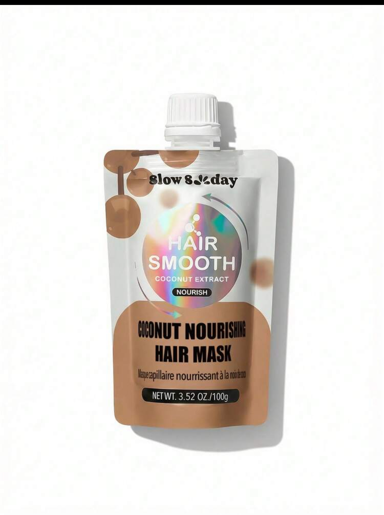 Slow Sunday Hair Smooth Coconut Extract Deep Nourishing & Moisturizing Hair Mask Pouch
