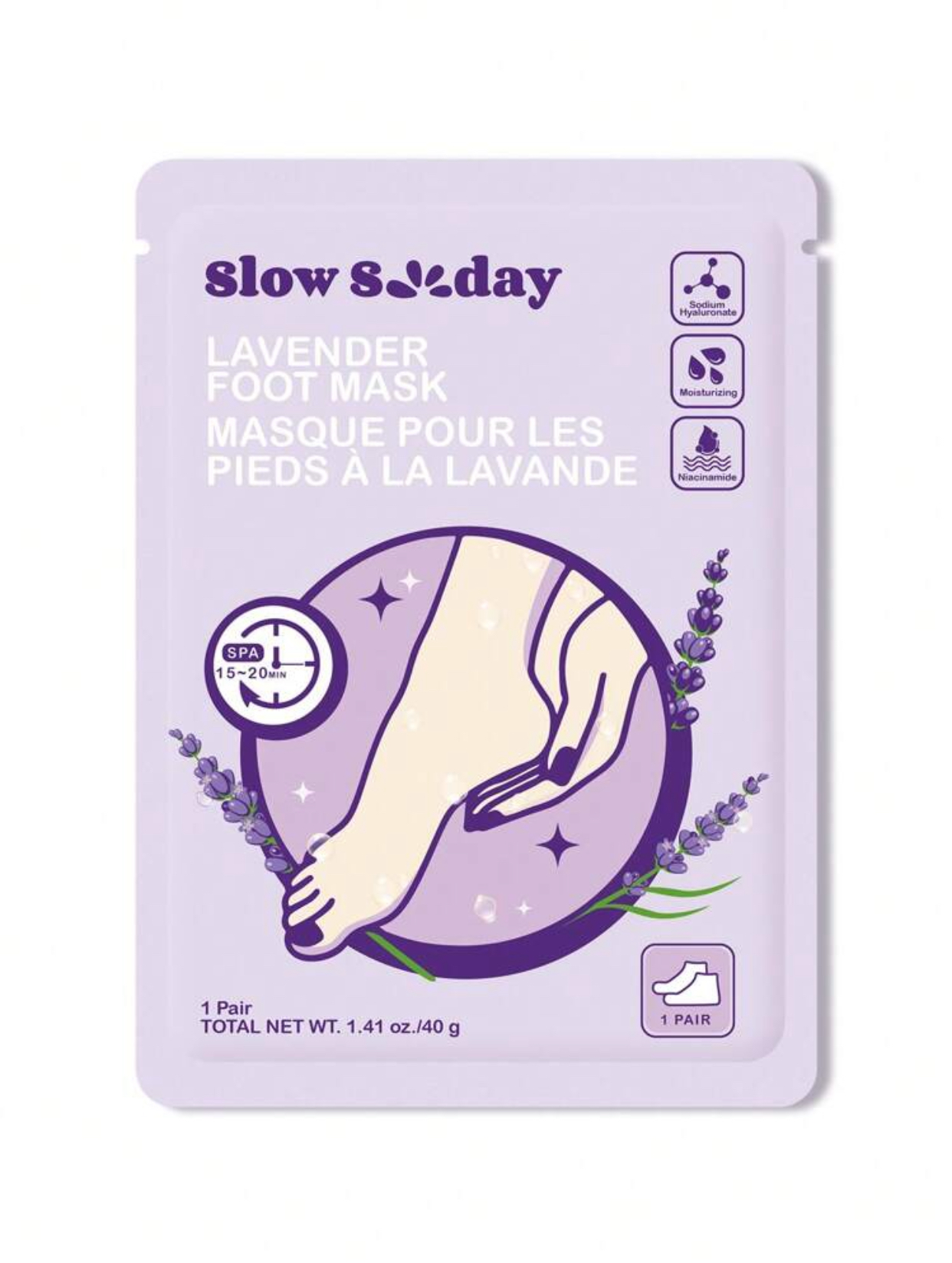 Slow Sunday Green Tea Rejuvenating Foot Mask – Smooth & Hydrating Exfoliating Booties