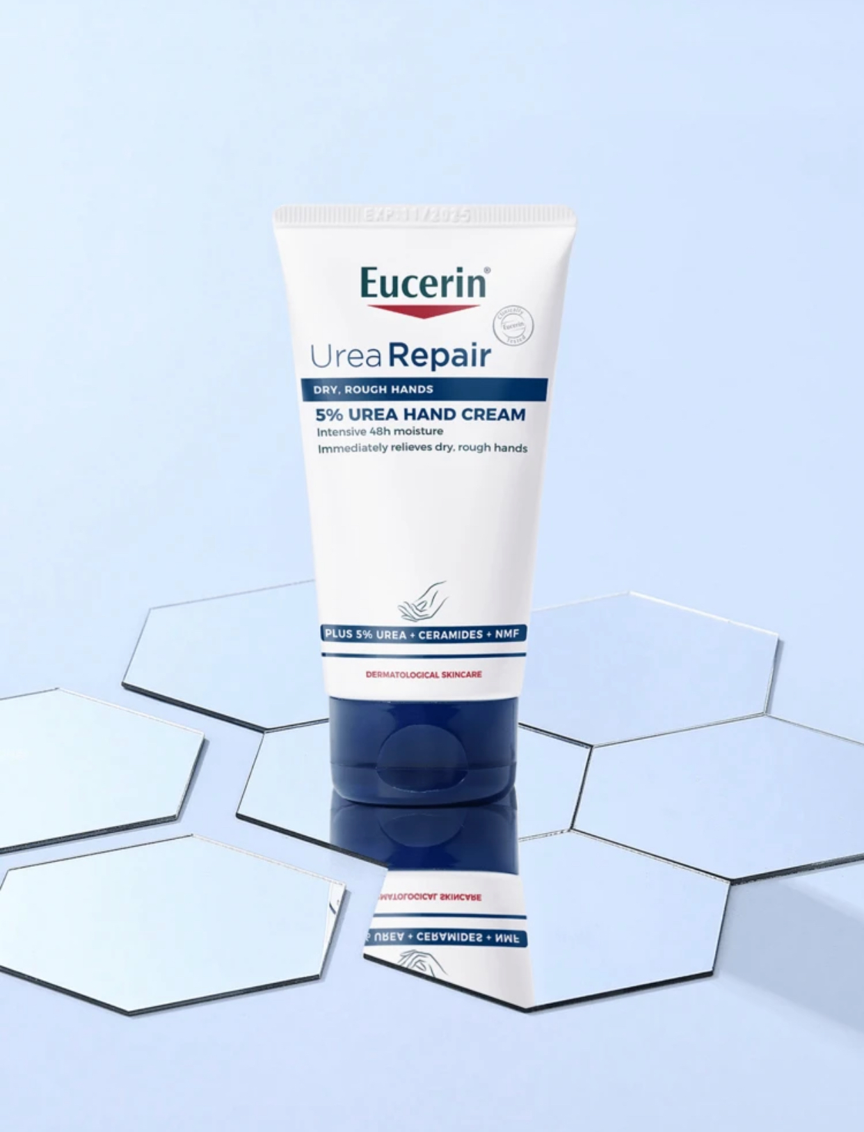 Eucerin UreaRepair Plus 5% Urea Hand Cream – Intensive 48-Hour Moisture Therapy for Dry, Rough Hands with Ceramides and Natural Moisturizing Factors (NMF)