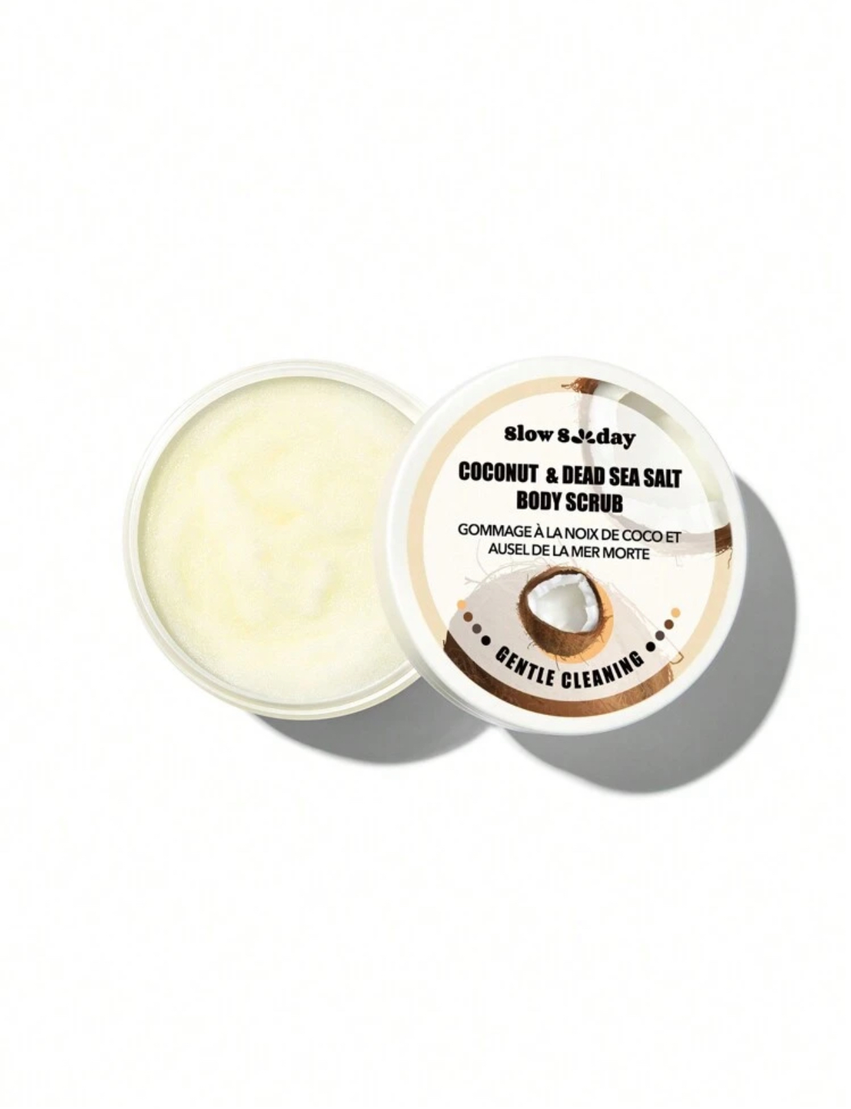 slow & day Coffee & Dead Sea Salt Body Scrub – Gentle Cleansing Exfoliant pour le Corps au Café et au Sel de la Mer Morte for Smooth, Soft Skin 2