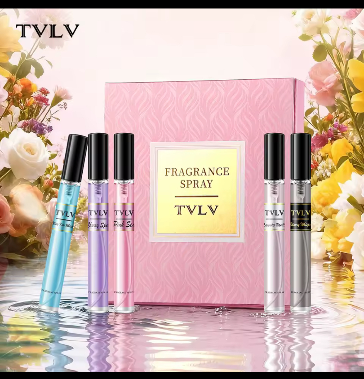 TVLV Fragrance Spray Luxury Gift Set – Multi-Scent Travel Edition Discovery Collection with Fine-Mist Atomizers (5-Piece Deluxe Pack) 3