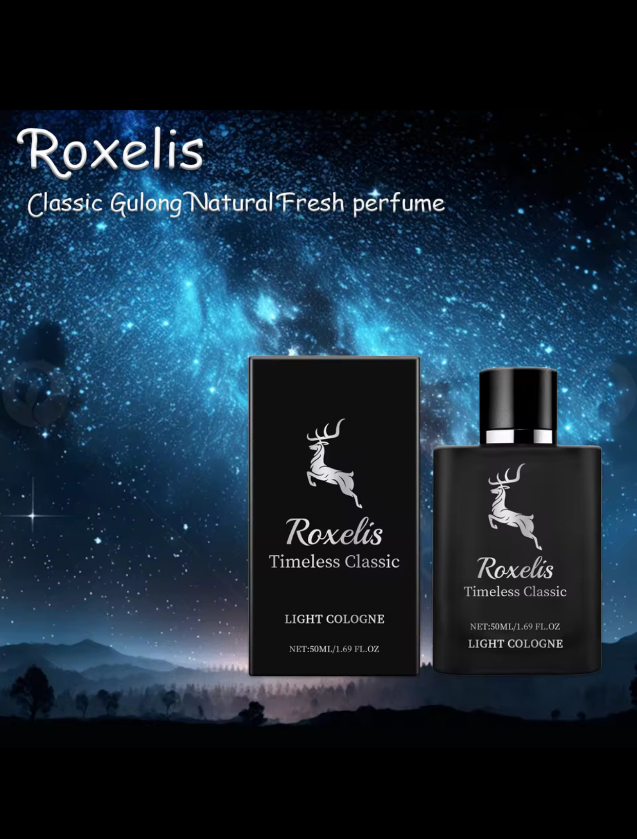 Roxelis Timeless Classic Light Cologne for Men – Premium Daily Fragrance Infused with Bergamot, Lavender, and Cedar Extracts (50ml / 1.69 fl.oz)