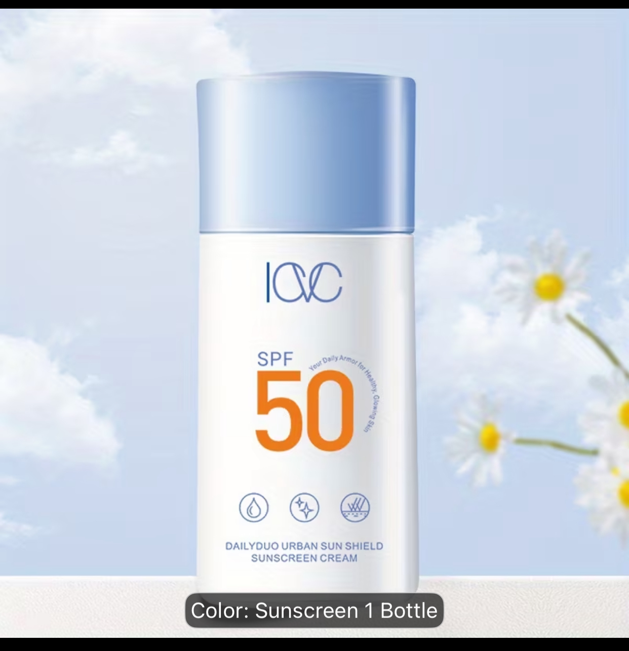 ICC DAILYDUO Urban Sun Shield Sunscreen Cream – Hydrating SPF 50 Broad-Spectrum Daily Facial Sunscreen 3