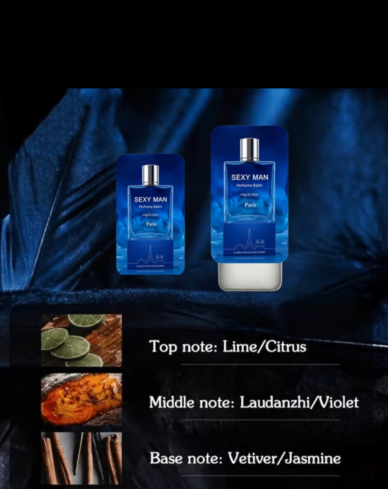 SEXY MAN Perfume Balm – 15g Pocket-Sized Ocean-Style Solid Fragrance Case for Men 2