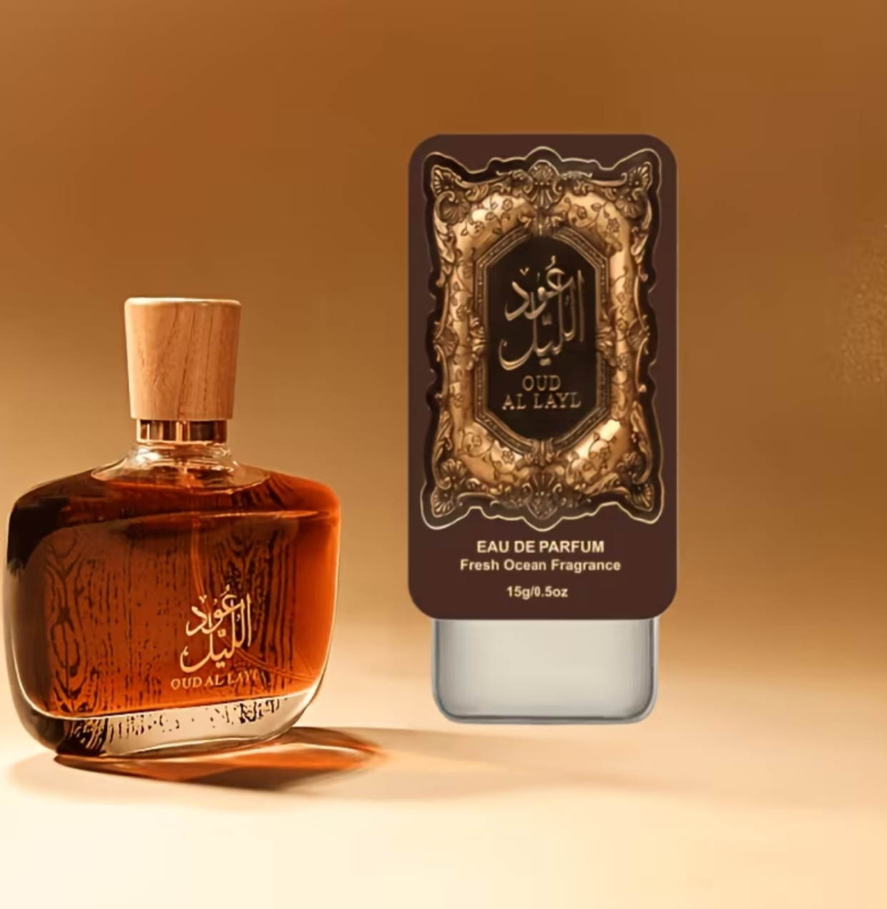 Oud Al Layl Fresh Ocean Fragrance Solid Balm – 15g Slide-Open Travel Tin with Premium Coastal Wood Notes 2