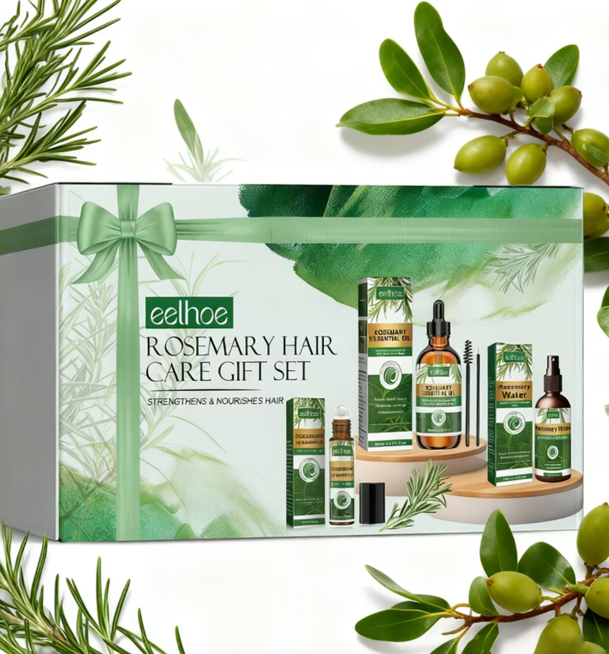 Eelhoe Rosemary Hair Care Gift Set – 3-Piece Strengthening & Nourishing Treatment Bundle