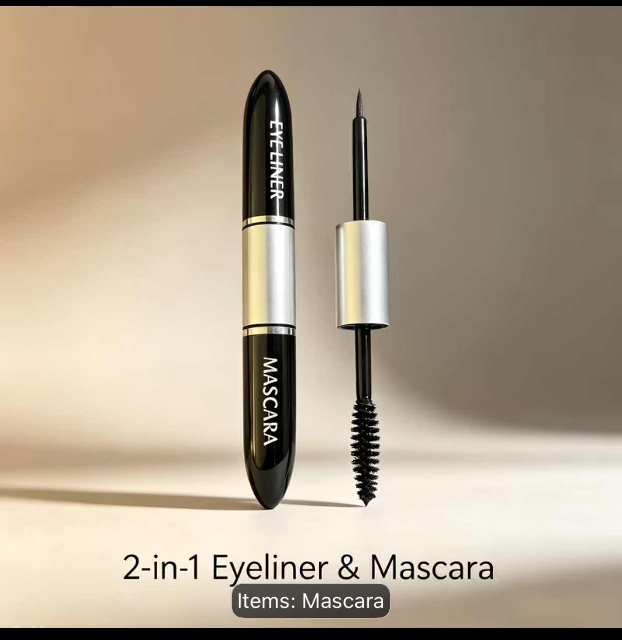 Dual-Ended 2-in-1 Eyeliner & Mascara Wand – Smudge-Proof Precision Eye Makeup Duo 2