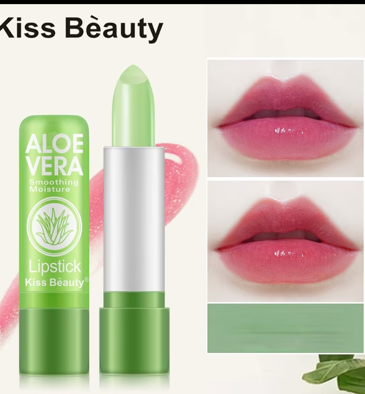 Kiss Bèauty Aloe Vera Magic Lipstick – 1-Piece Smoothing Moisture Color-Changing 2