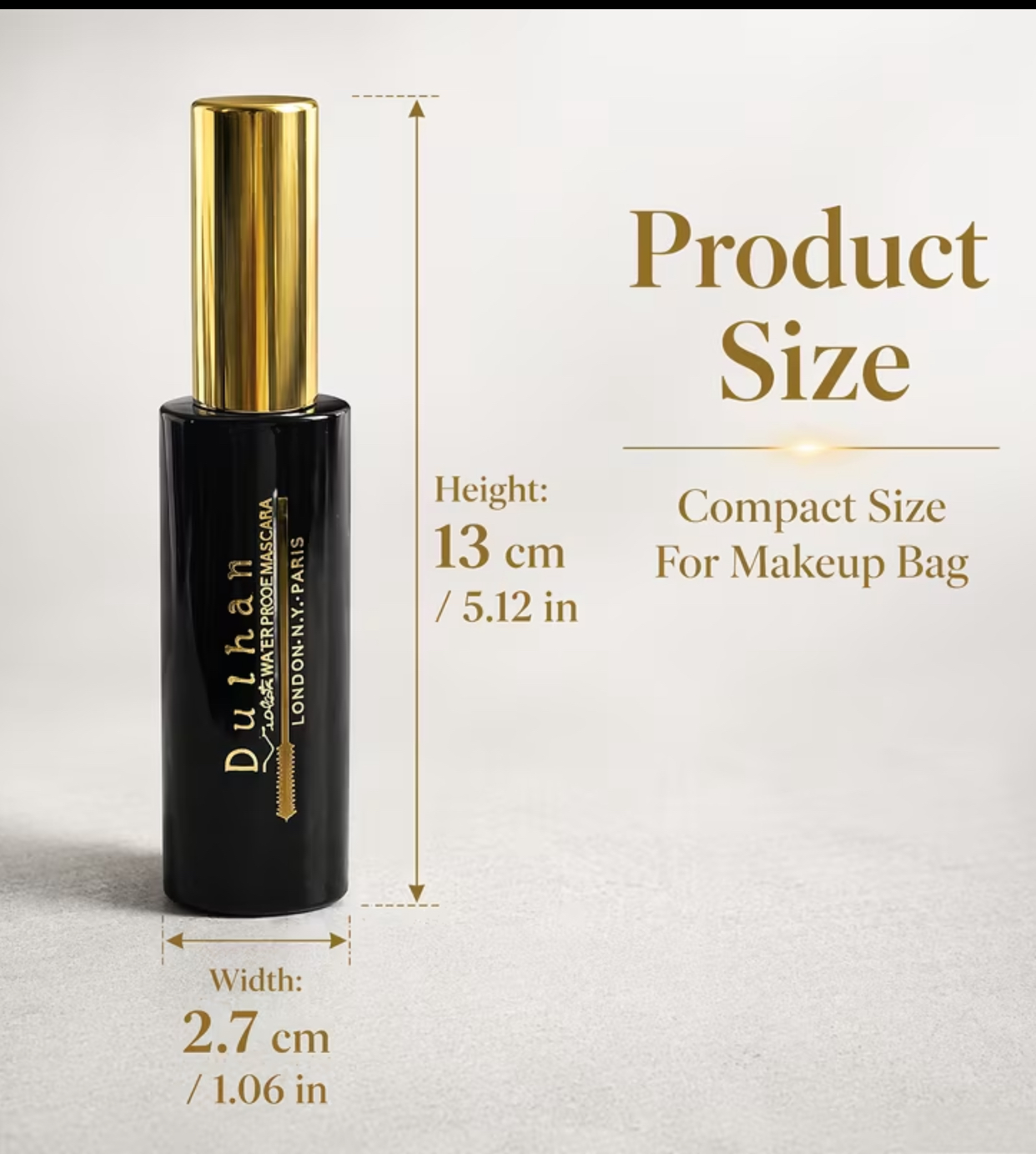 Dülhan Waterproof Mascara – Black & Gold Luxury Defining Lash Treatment 2