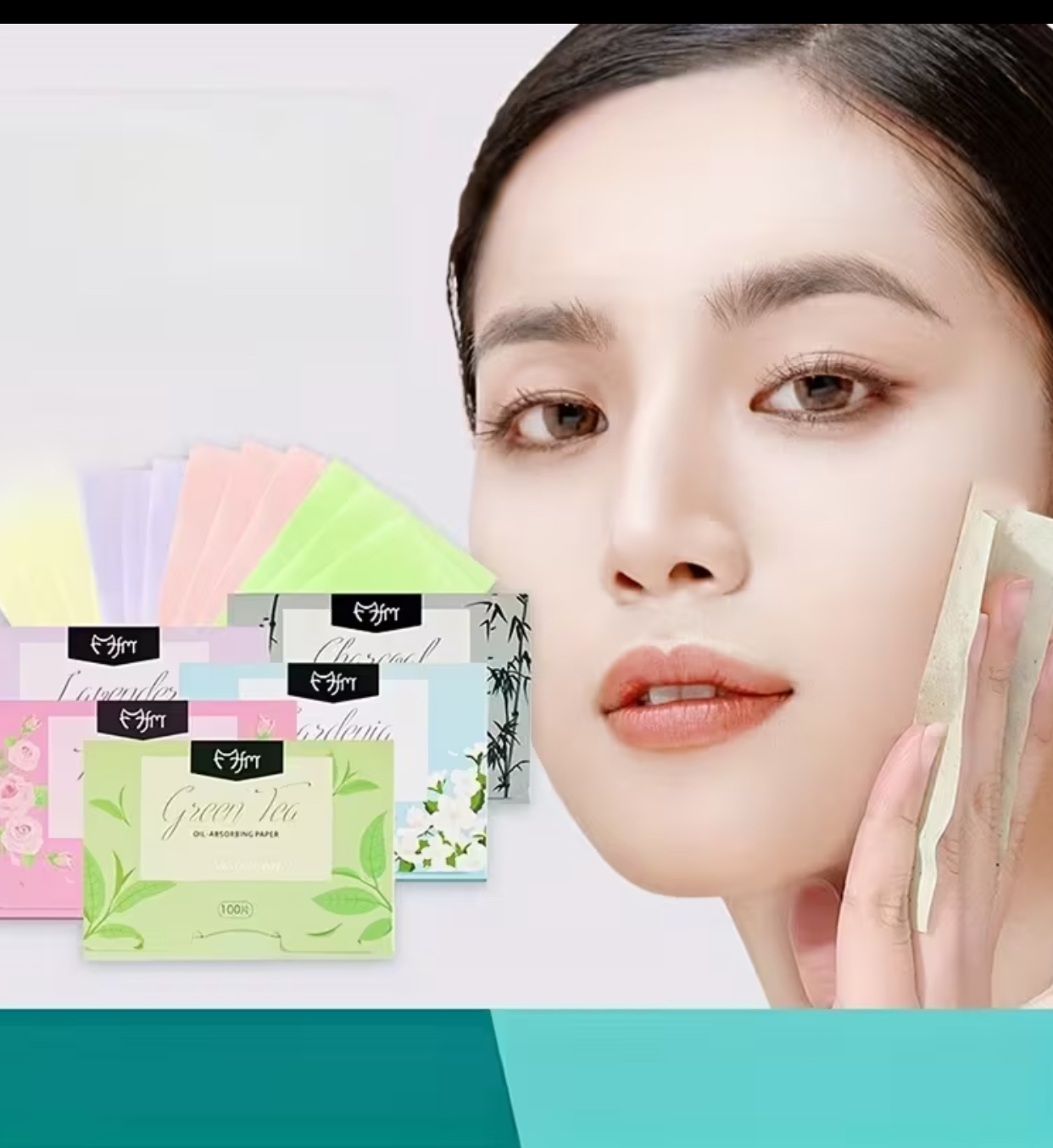 FHFF Natural Oil-Absorbing Facial Sheets – Assorted 100-Sheet Blotting Paper Pack 2