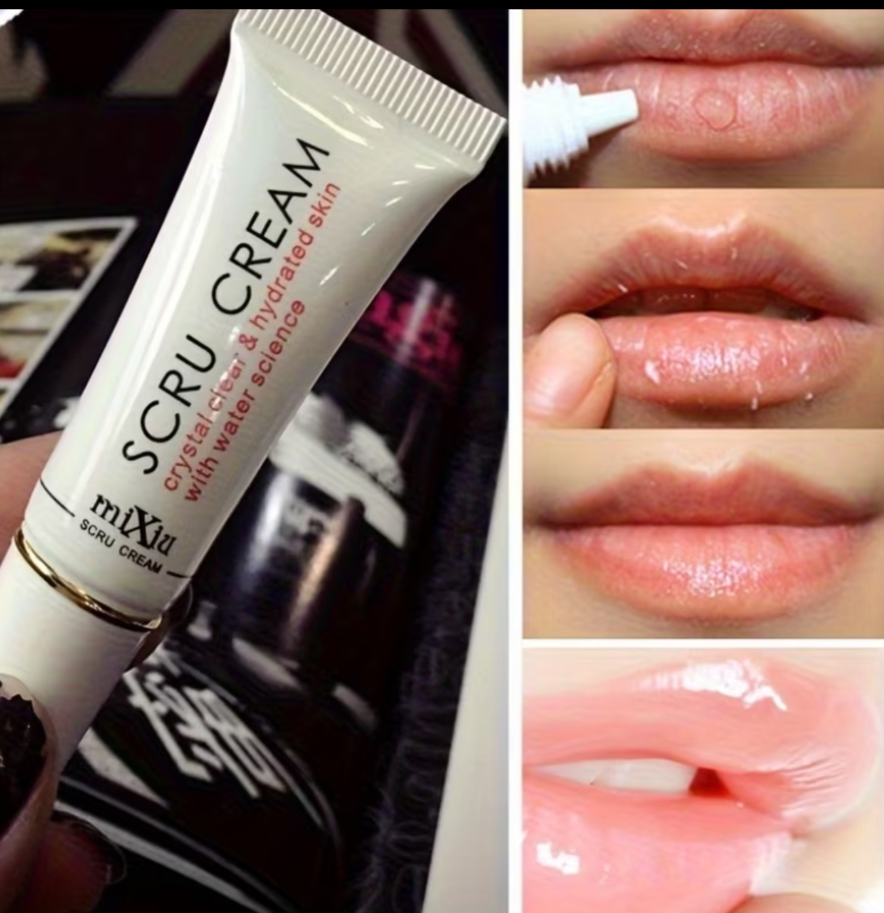 Mixiu Crystal Clear Scru Cream – Hydrating Lip Exfoliator & Softening Treatment 2