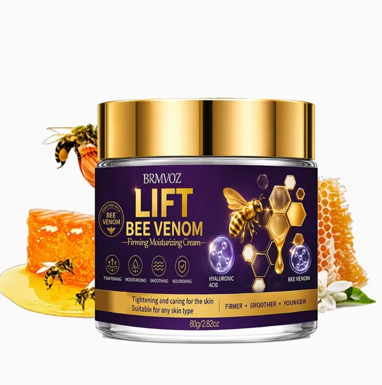 BRMVOZ Lift Bee Venom Firming Moisturizing Cream – 80g Anti-Aging Complex