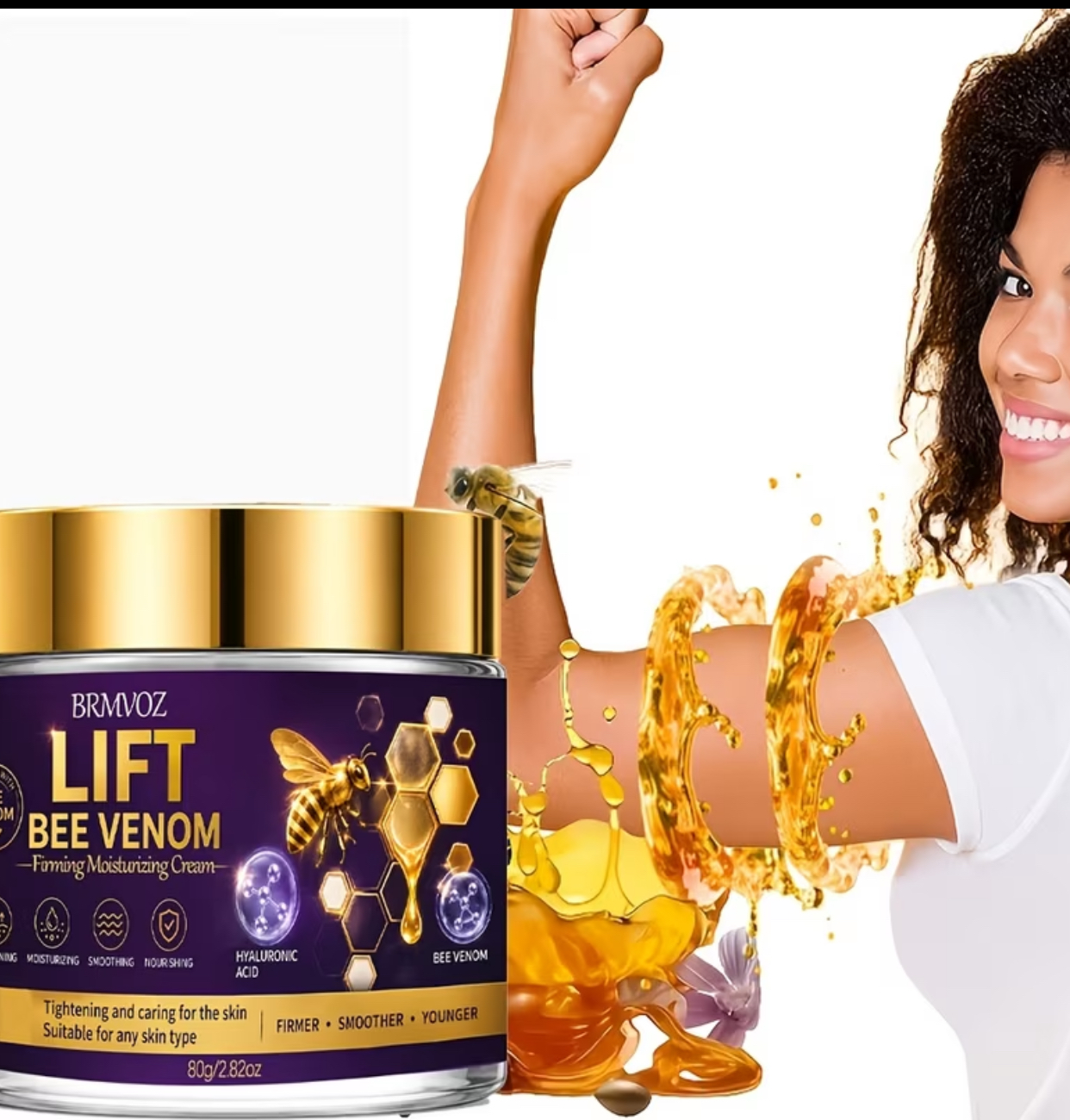 BRMVOZ Lift Bee Venom Firming Moisturizing Cream – 80g Anti-Aging Complex 2