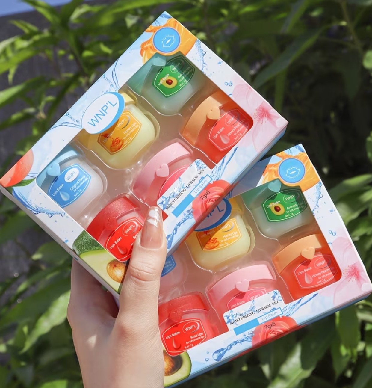 WNP'L Variety Jelly Lip Balm Set – 6-Piece Moisturizing Fruit & Botanical Jar Pack