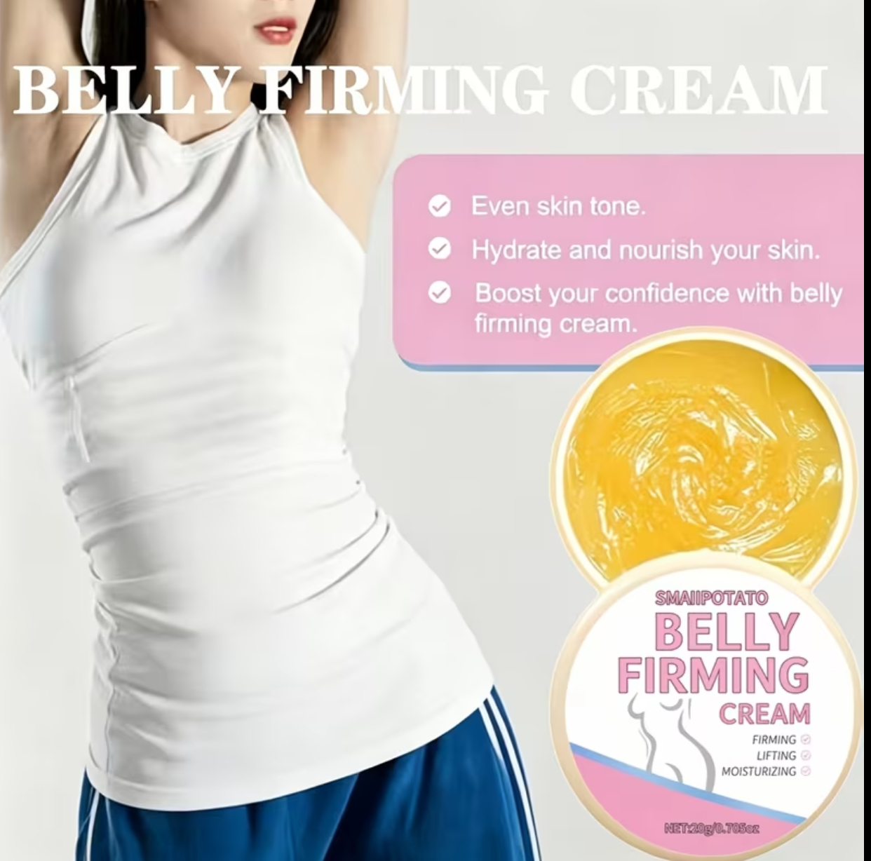 SMAIIPOTATO Belly Firming Cream – 20g Targeted Elasticity & Lifting Body Treatment 3