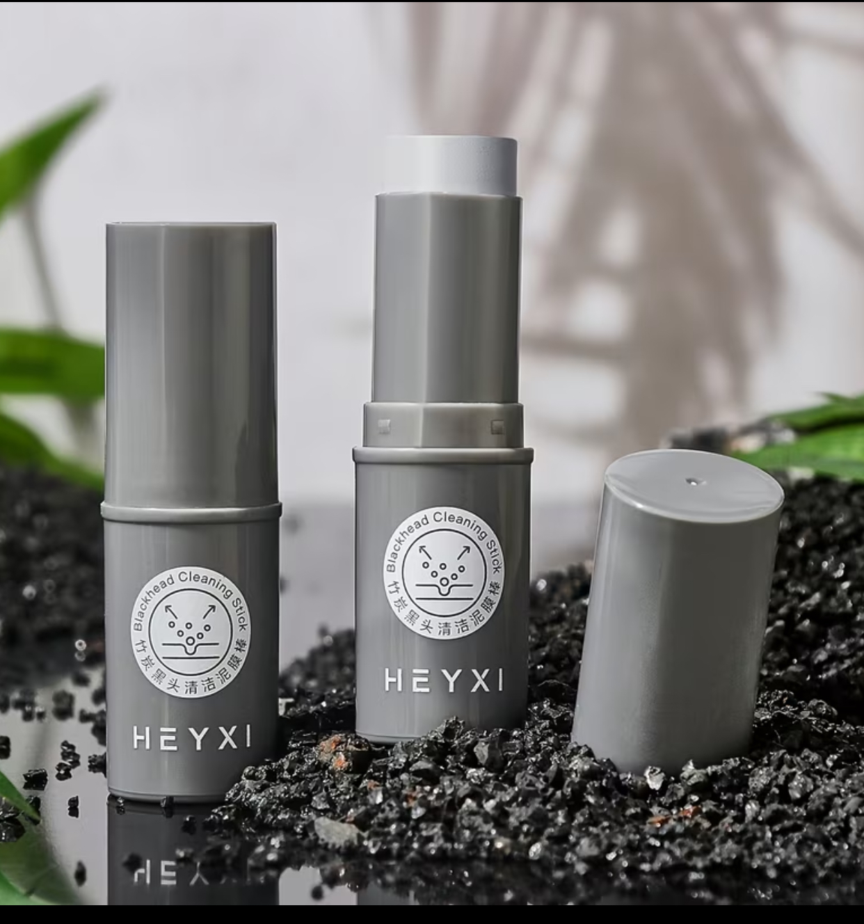 HEYXI Charcoal Blackhead Cleaning Mask Stick – Deep Pore Purifying and Dirt Removing Clay Mud Mask for Refreshed and Smooth Skin