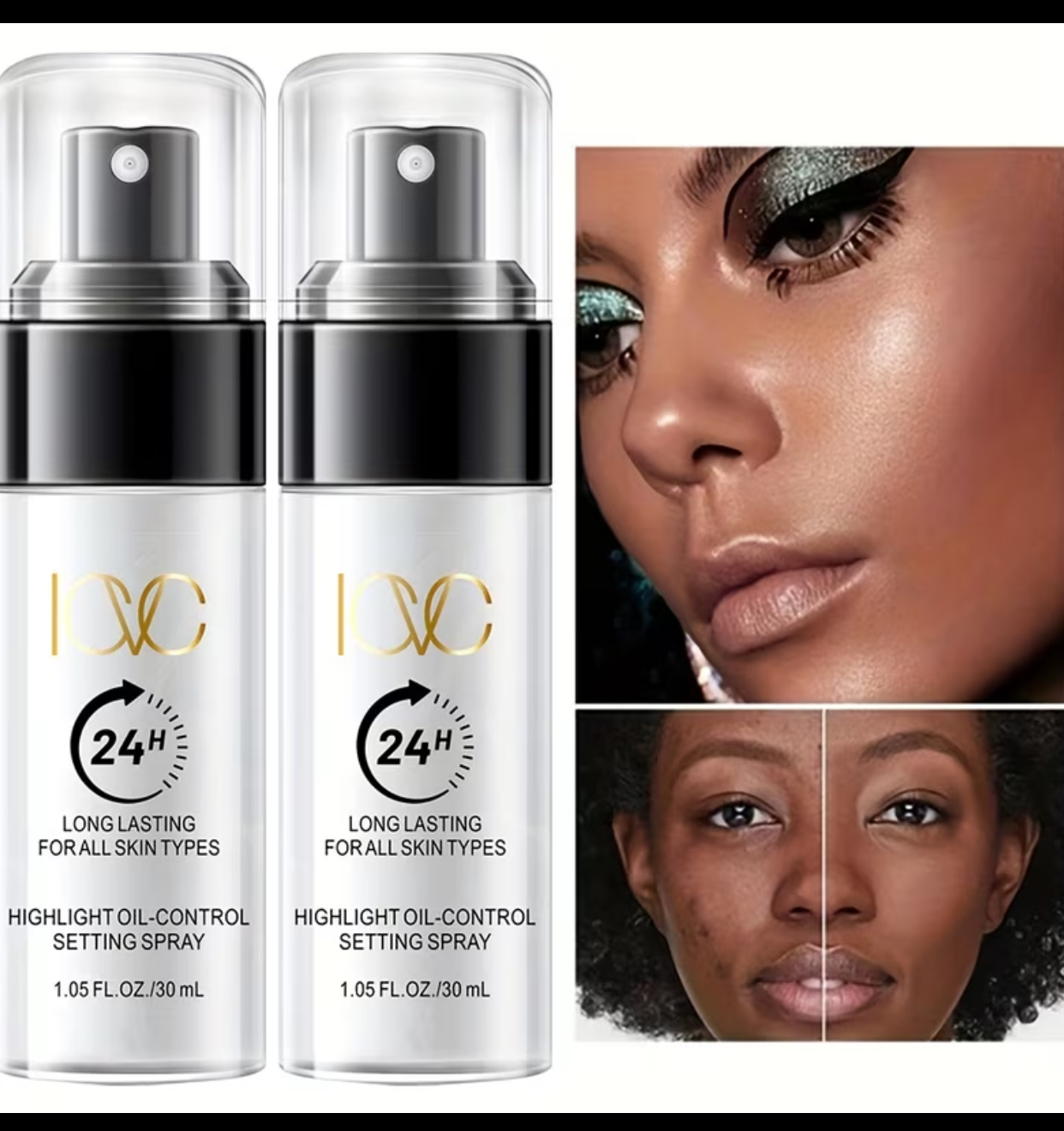 ICC 24H Long-Lasting Highlight Oil-Control Setting Spray – Breathable Film-Forming Micro-Mist Makeup Fixer (30ml)