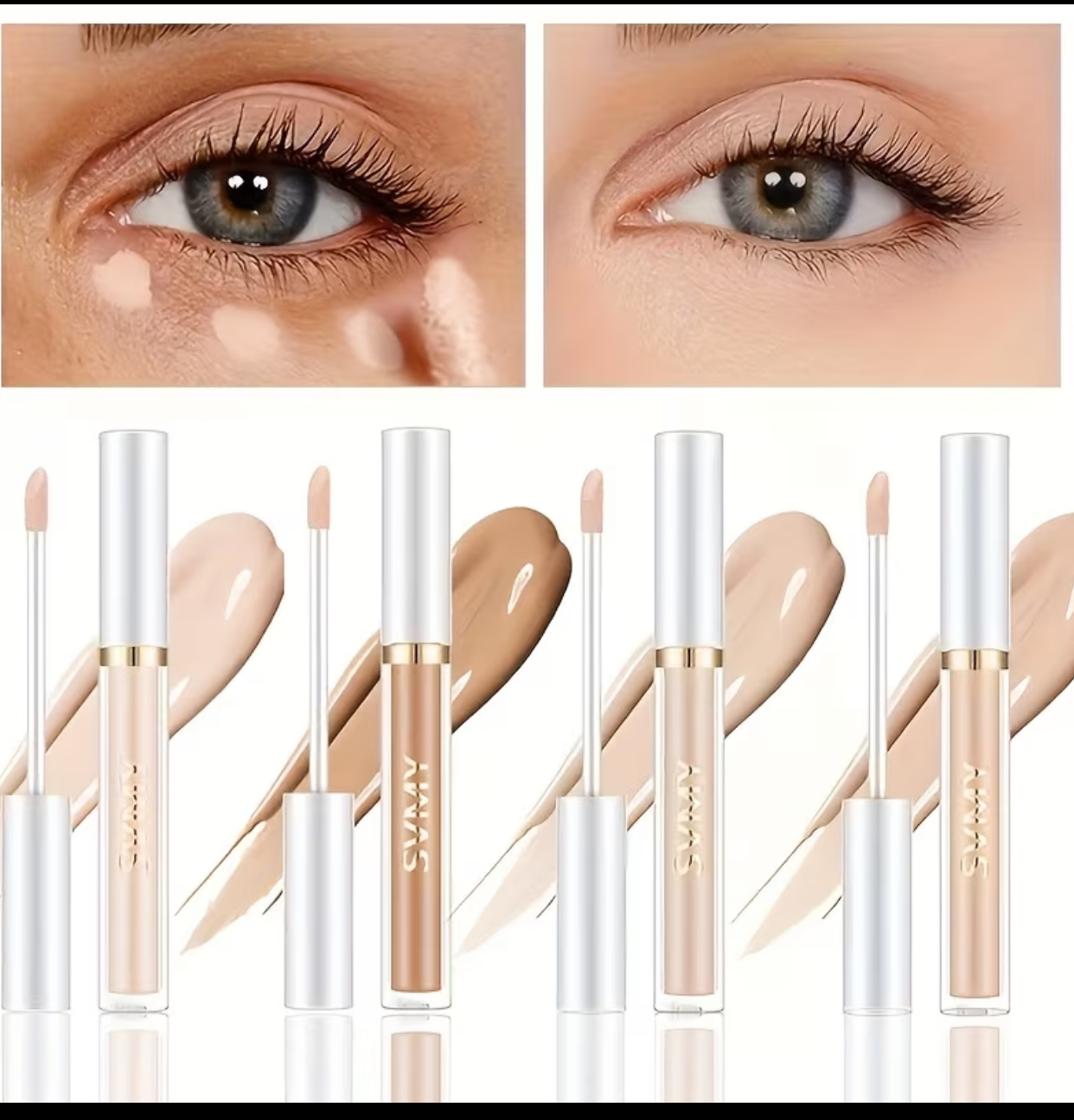 SVMY Long-Wear Liquid Concealer & Contour Wand – High-Coverage Matte Finish Flawless Under-Eye Dark Circle and Blemish Cover (Multi-Shade Set) 2