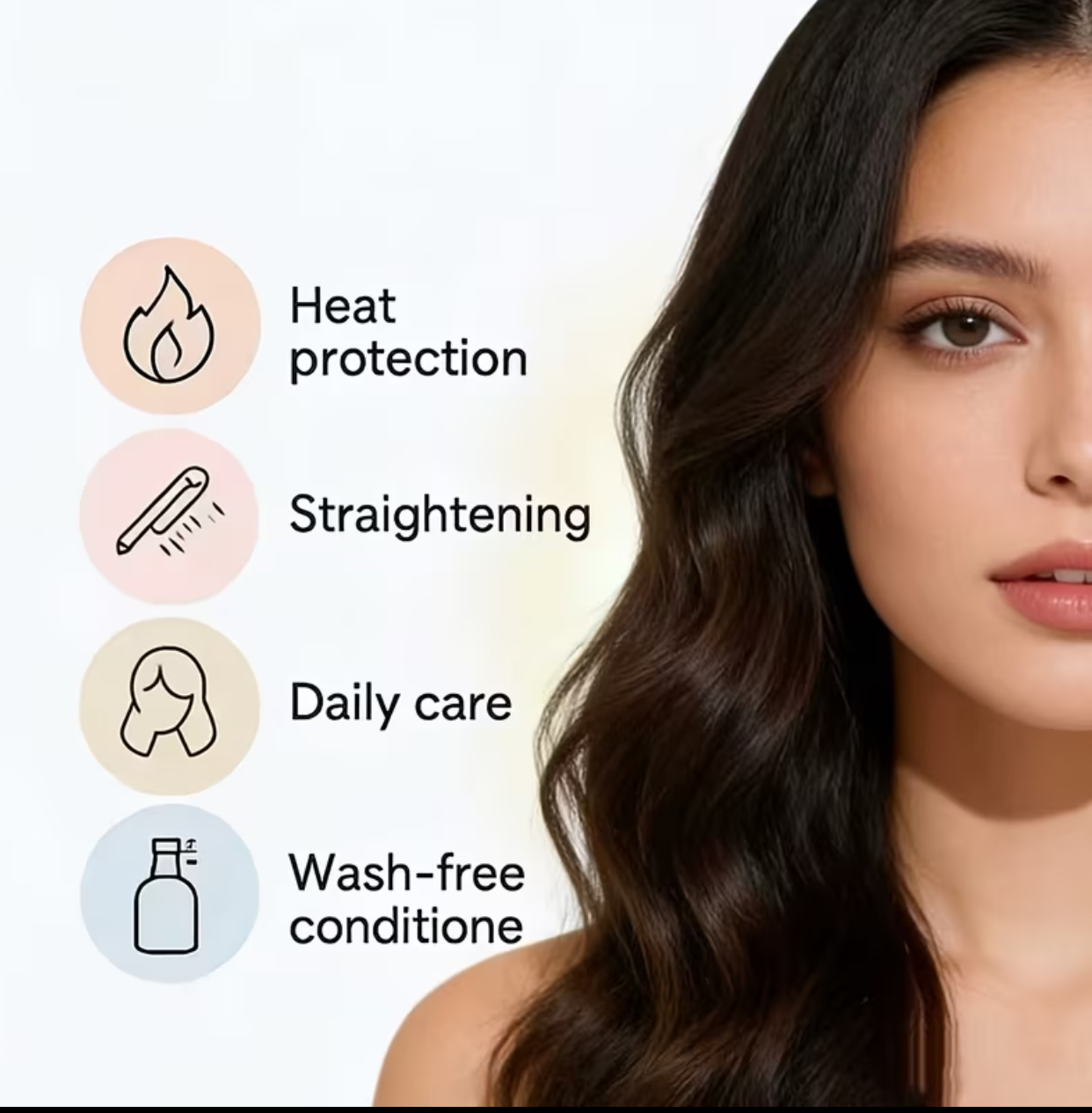 SMAIIPOTATO Keratin Smooth Blowout Heat Protect Spray – Frizz Control & Detangling Thermal Shield Protects Up to 450°F (45ml / 1.52fl.oz) 3