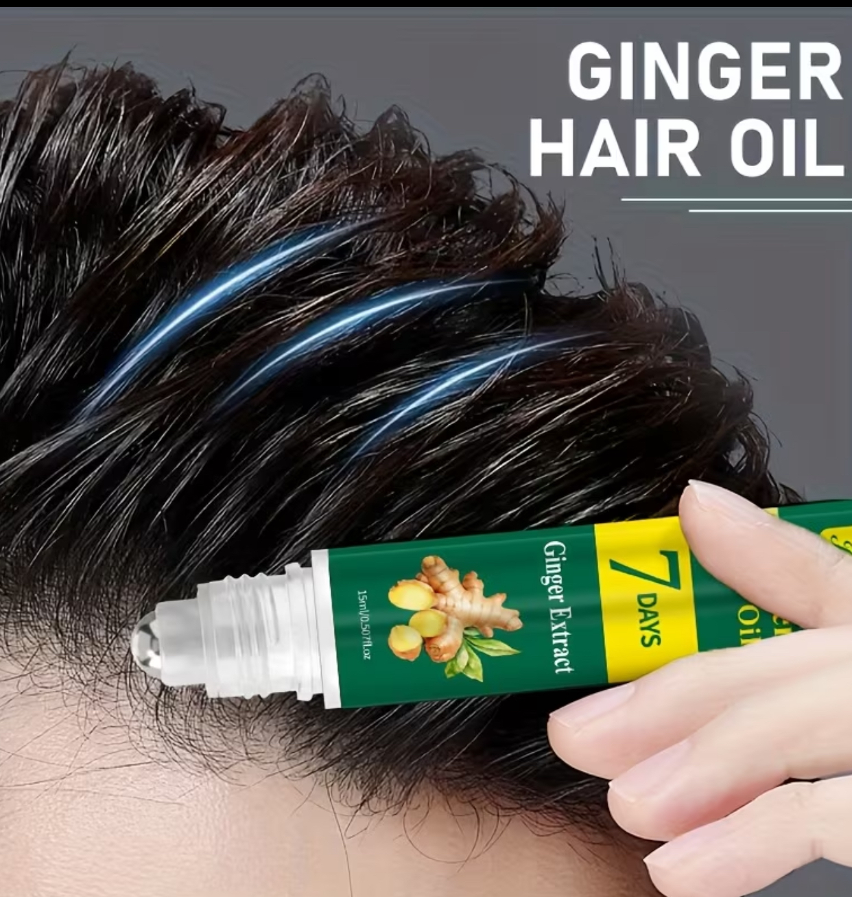 Jinxone 7 Days Ginger Extract Hair Oil – Intensive Root Strengthening & Scalp Revitalizing Treatment (15ml / 0.507fl.oz) 2