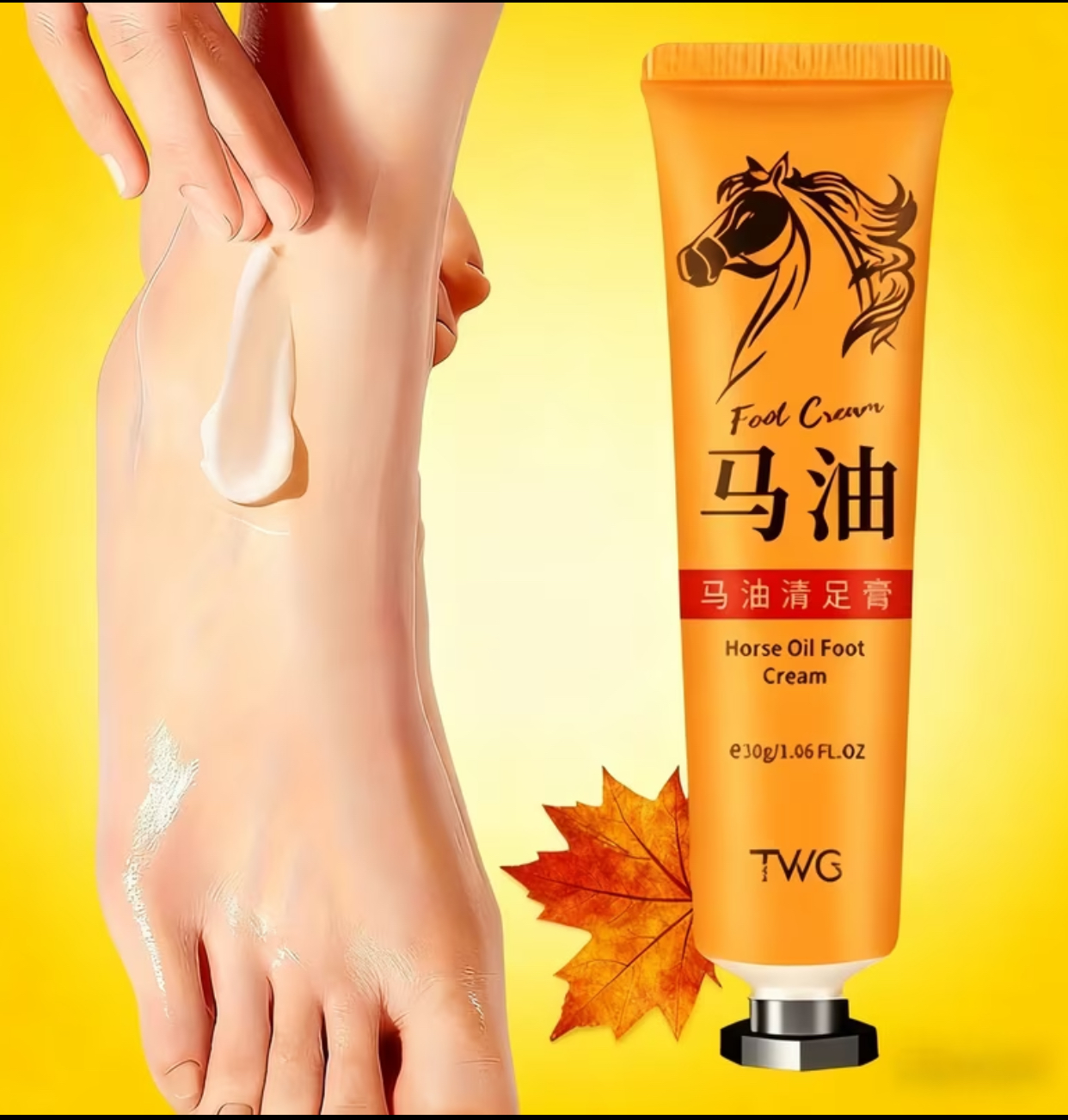TWG Horse Oil Foot Cream – Intensive Heel Repair & Smoothing Treatment for Dry, Cracked Feet (2-Piece Value Pack, 30g per Tube) 3