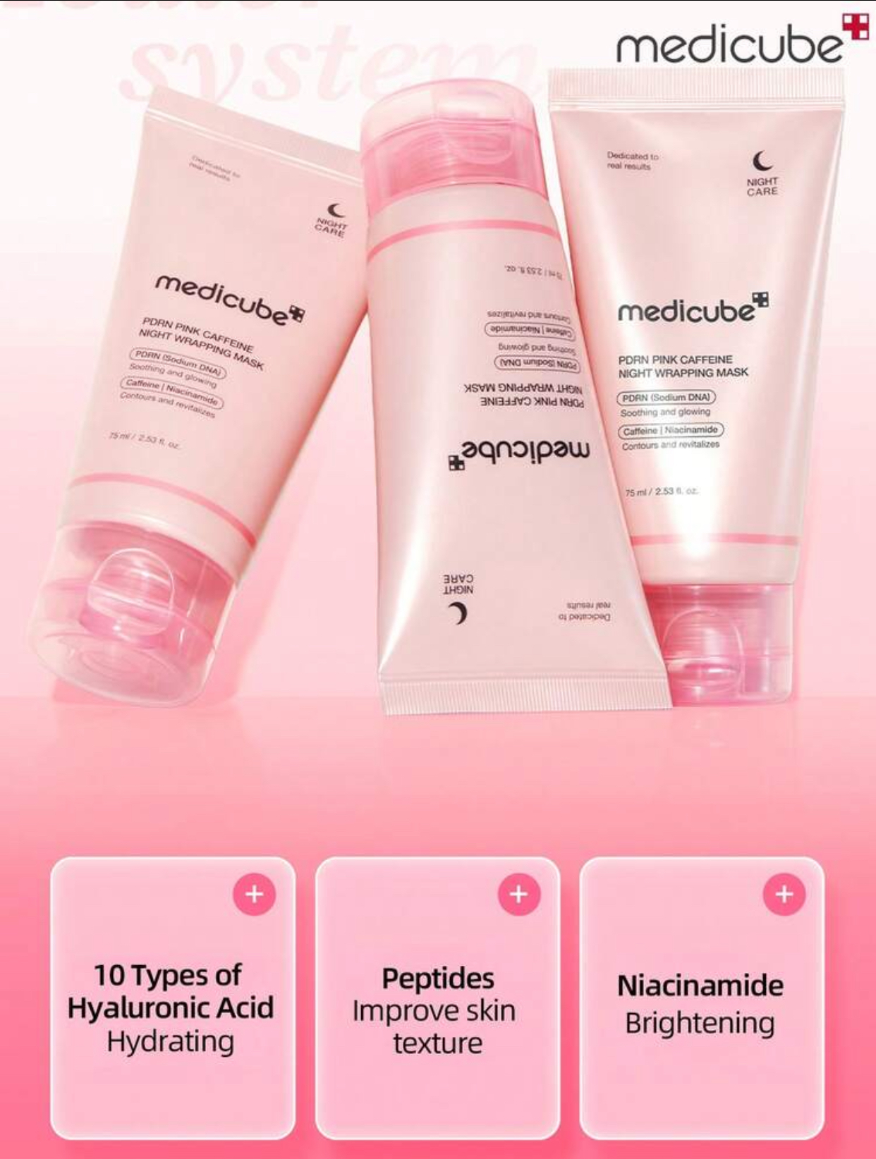 MEDICUBE PDRN Pink Caffeine Night Wrapping Mask 3