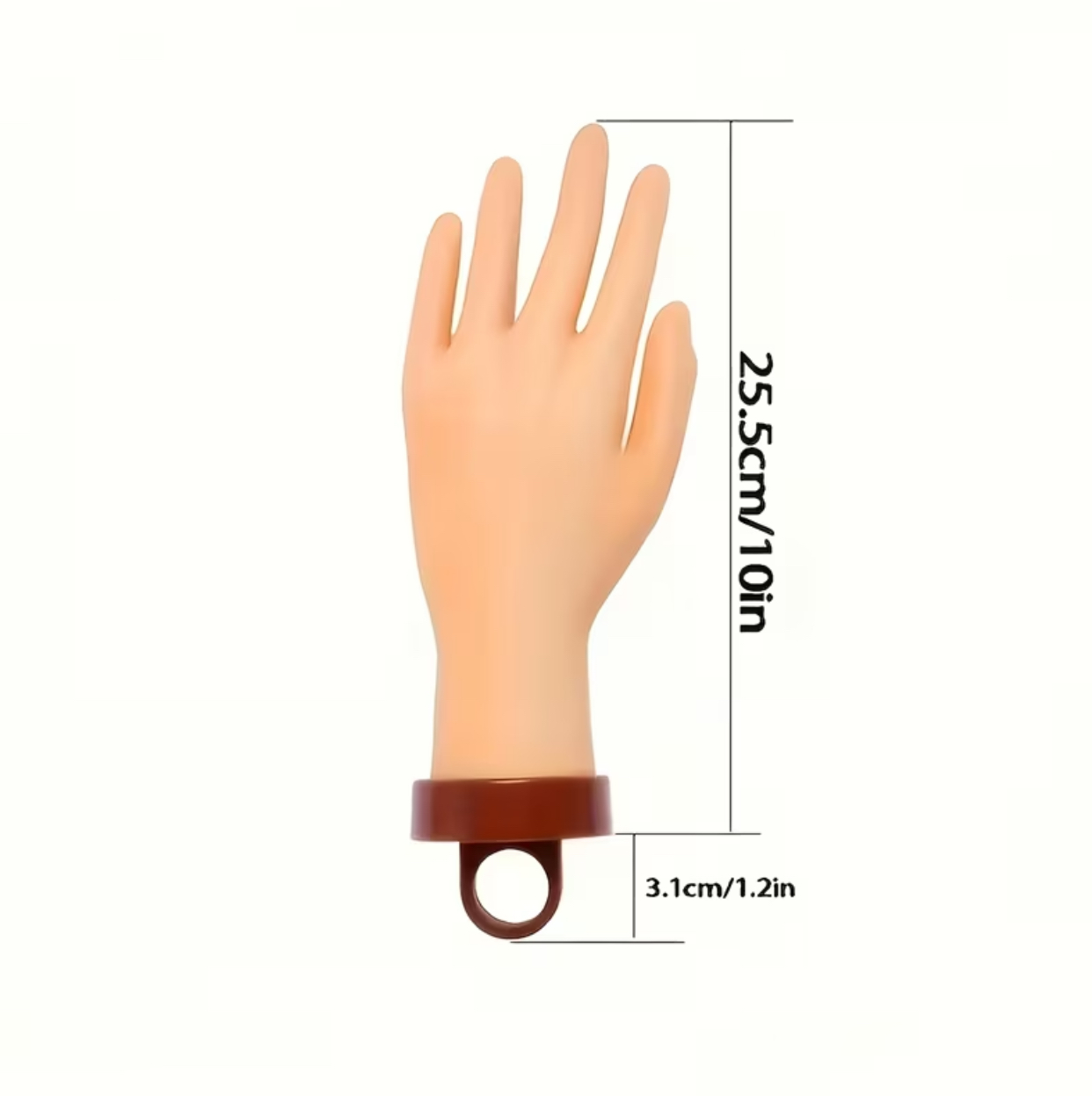 Professional Silicone Practice Left Hand with Adjustable Desk Clamp Bracket for Nail Art Training 2