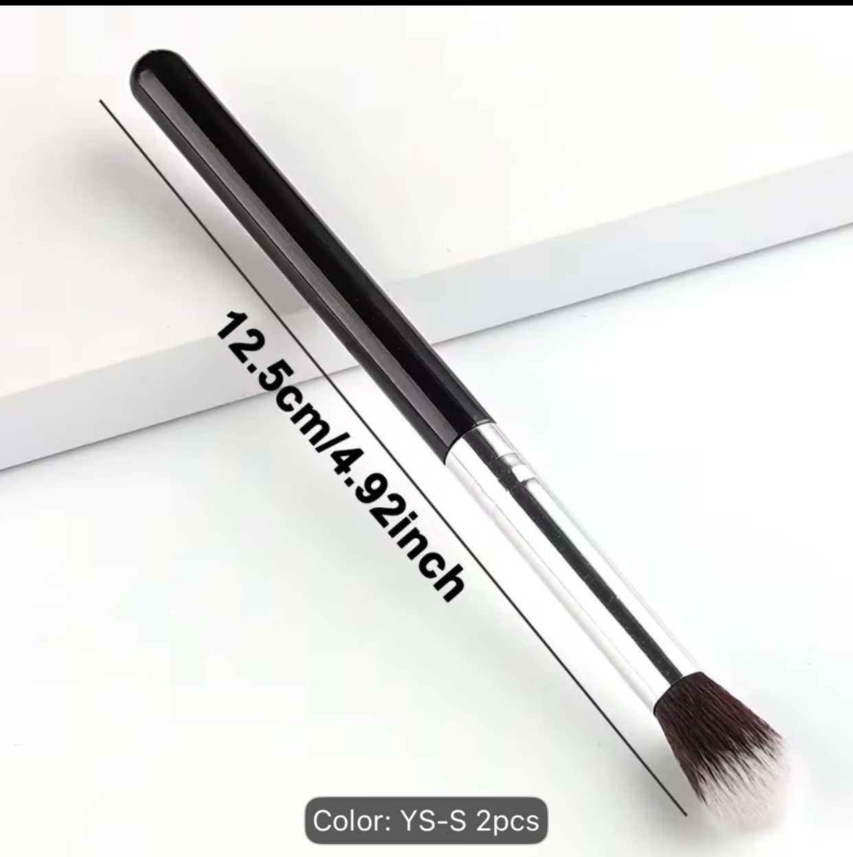 2pcs Professional Dual-Ended Airbrush Effect Ombre Gradient Blending and Smudge Brushes for Nail Art Blush Designs 3
